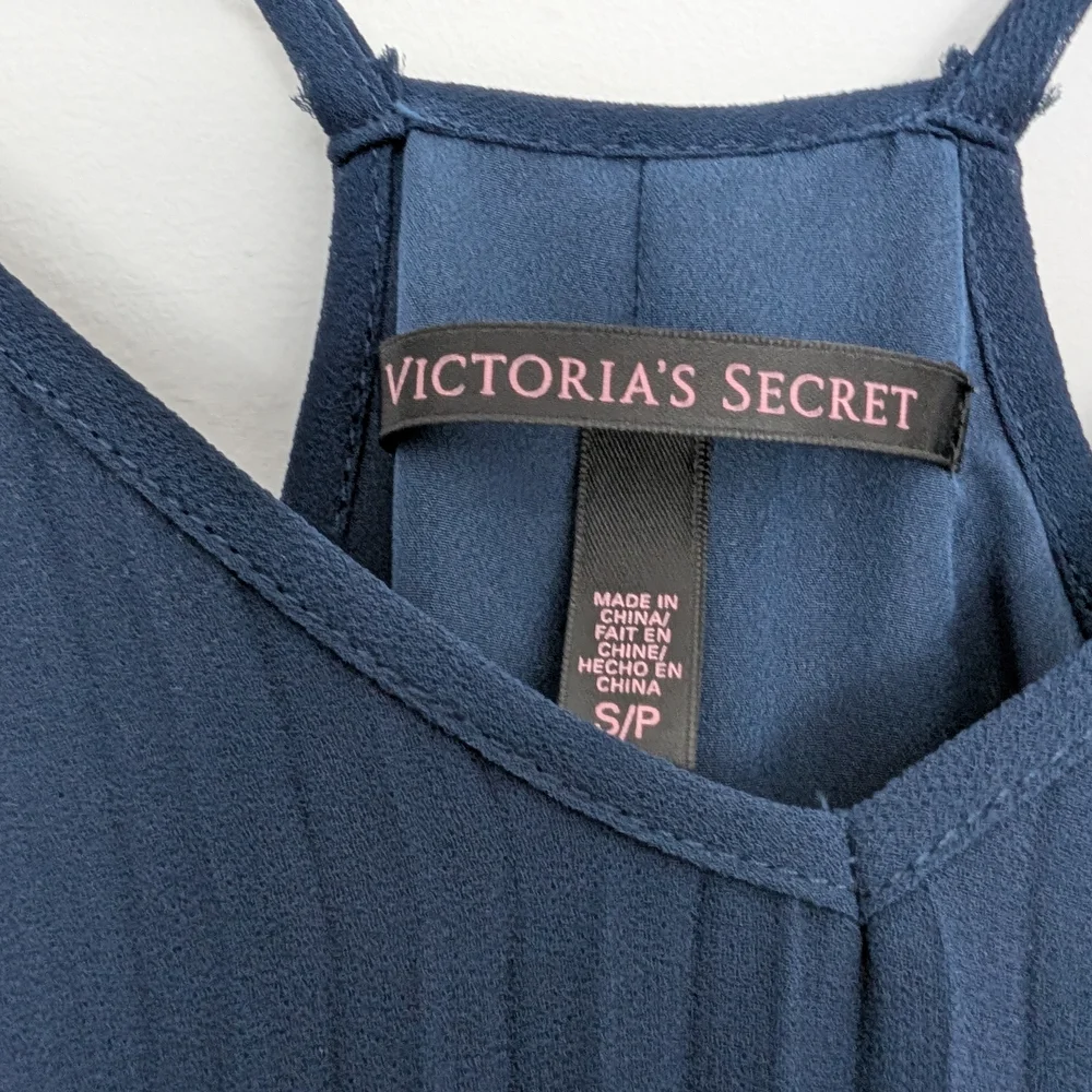 Victoria's Secret Navy Pleated Mini Dress with Racerback Straps - Picture 6 of 6